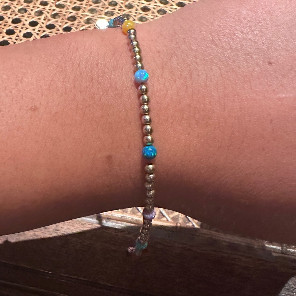 Hazel Boutique Multi colored opal beaded 14k gold filled bracelet